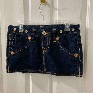 True Religion Denim Mini Skirt Size 27